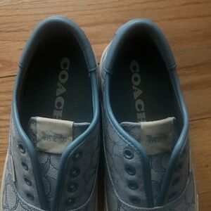 Coach Light Blue Patterned Sneakers